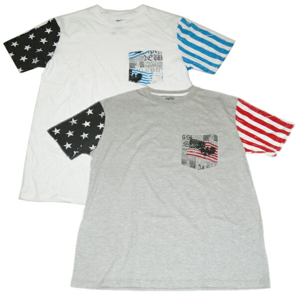 JZ AUTHENTIC Teeポケット付きプリントTシャツTシャツロス　S/STシャツ 　ヒップホップ　ストリート メンズTシャツ　半袖Tシャツ大きいサイズメンズ Tシャツ L LL