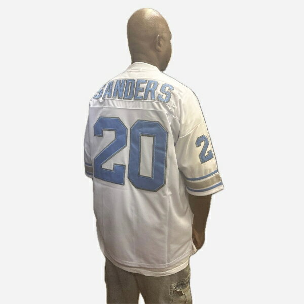 Detroit Lions (デトロイトライオンズ) replica フットボールシャツ #20【Barry Sanders】nfl グッズ フットボールジャージ　ゲームシャツ 大きいサイズメンズ　メンズ大きいTシャツ　ヒップホップ衣装　ダンス　衣装　ジャージ