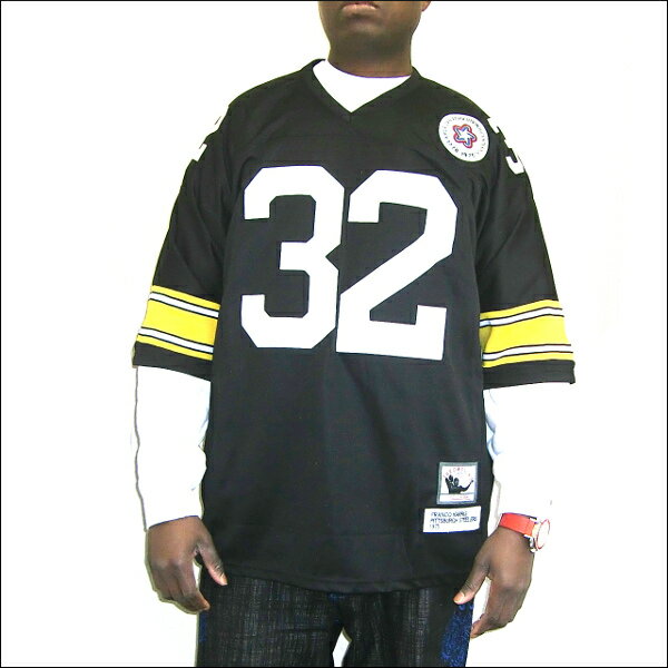 【全2色】PITTSBURGH STEELERS replica American Revolution Bicentennial フットボールシャツヒップホップ衣装　ダンス　衣装nfl グッズ #32【FRANCO HARRIS】半袖Tシャツ