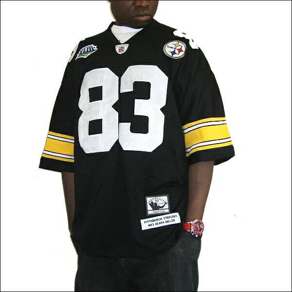 PITTSBURGH STEELERS (ピツボースティラース) replica フットボールシャツ 83【HEATH MILLER】nfl グッズ フットボールジャージ ゲームシャツ 大きいサイズメンズ メンズ大きいTシャツ ヒップホップ衣装 ダンス 衣装 ジャージ