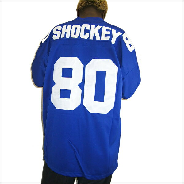 NEW YORK GIANTS(ニューヨークジアンツ) replica フットボールシャツ #80【JEREMY SHOCKEY】nfl グッズ フットボールジャージ　ゲームシャツ 大きいサイズメンズ　メンズ大きいTシャツ　ヒップホップ衣装　ダンス　衣装　ジャージ