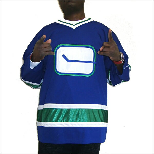 Vancouver Canucks (バンクバーカノックス) replica アイスホッケーシャツ #1【LUONGO】hockey jersey　アイスホッケー　ゲームシャツ 大きいサイズメンズ　メンズ大きいTシャツ　ヒップホップ衣装　ダンス　衣装　ジャージ 1