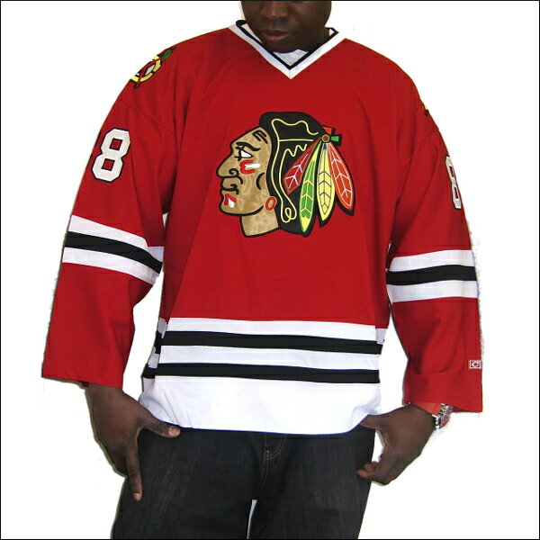 CHICAGO BLACK HAWKS replica アイスホッケーシャツ #88hockey jersey　アイスホッケー　ゲームシャツ 大きいサイズメンズ　メンズ大きいTシャツ　ヒップホップ衣装　ダンス　衣装　ジャージ