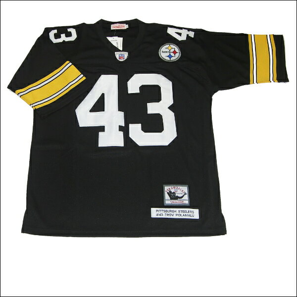 【全2色】PITTSBURGH STEELERS replica ピツボースティーラスフットボールシャツゲームシャツ ヒップホップ衣装 ダンス 衣装nfl グッズ 43【TROY POLAMALU】半袖Tシャツ