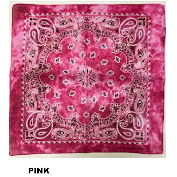 定番！[全6色]Bandana-Tie Dye Paisley Assortmentグラディエター(ペイズリー柄) ...