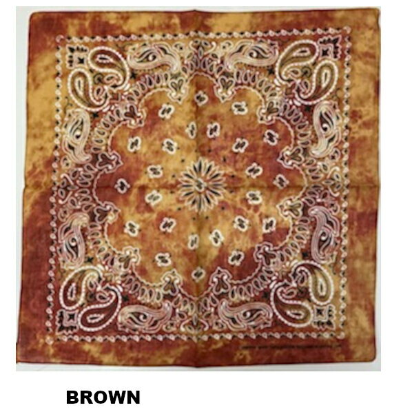 定番！[全6色]Bandana-Tie Dye Paisley Assortmentグラディエター(ペイズリー柄) ...