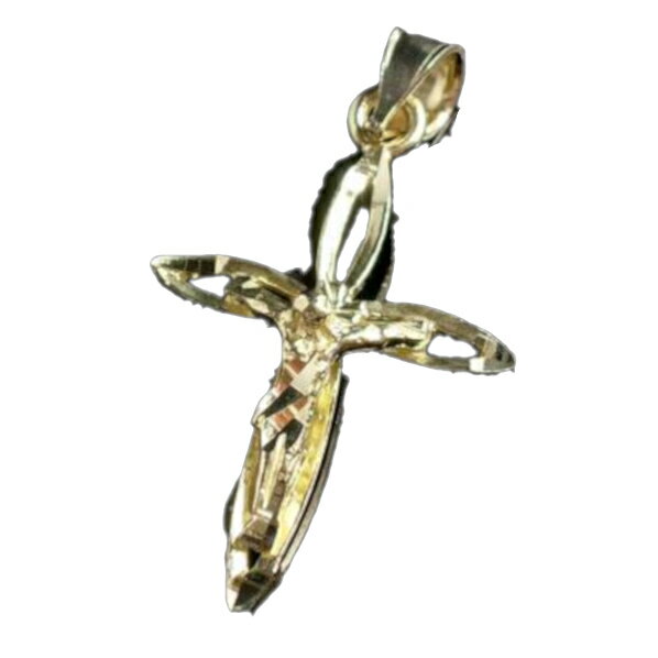 14K 【14K】イエローゴールドペンダント クロス＆キリスト 14カラット