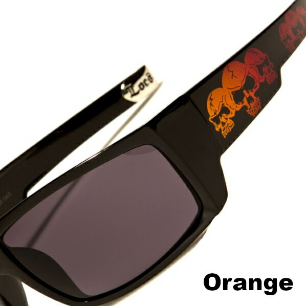 (91025)【4色】Locs,s Shade Black Skull Rectangle Men's Sunglasses OGサングラス【ロックス】【LOS ANGELES USA DESIGN アメリカ メキシカン/チカーノ/BKスタイル】サンシェードロス　LA ギャングスター ホミー　ヒップホップ　メンズ　サングラス 3