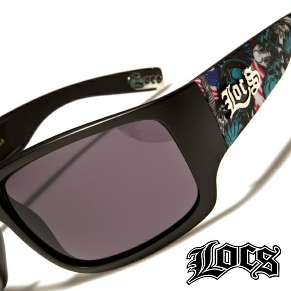 (1107)Locs,s Shade Black Skull Print Men's Sunglasses OGサングラス【ロックス】【LOS ANGELES USA DESIGN アメリカ メキシカン/チカーノ/BKスタイル】サンシェードロス　アンゼルス　LA ギャングスター ホミー　ヒップホップ　メンズ　サングラス