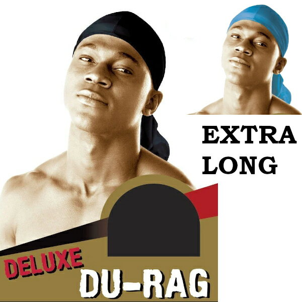 #400/401 Extra Long Tie Deluxe Du-rag DU-RAG(ドゥーラグ） 【ネコポス可能！】ハイクオリティ眺めワンランク上のプレミアムドゥーラグ＃1ランキング　hiphop ヒップホップ　ダンス　衣装　ダンス衣装　水泳帽