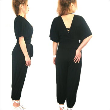 【即納】Baby Phat Necklace strap Jumpsuitネックレス付(オーバーオール) ブラック