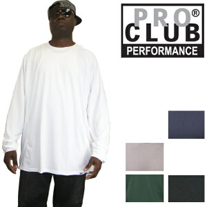 【154】【2XL〜4XL】DRY PRO PRO CLUB(プロクラブ)ドライプロ　【全5色】100％ポリエステル　ヒップホップ衣装　ダンス　衣装【S〜7XLもございます】PROCLUB 無地/プレーン 長袖Tシャツ小さいサイズ大きいサイズ　インナー 作業着M L LL 2L 3L 4L 5L