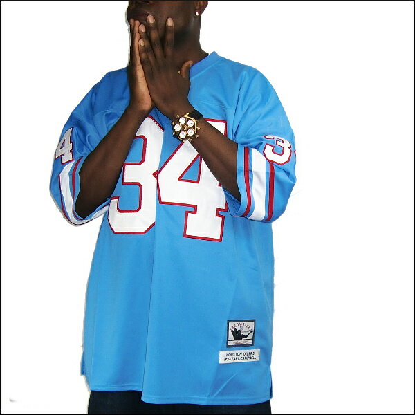 HOUSTON OILERS replica フットボールシャツ/nfl グッズ #34【EARL CAMPBELL】 2