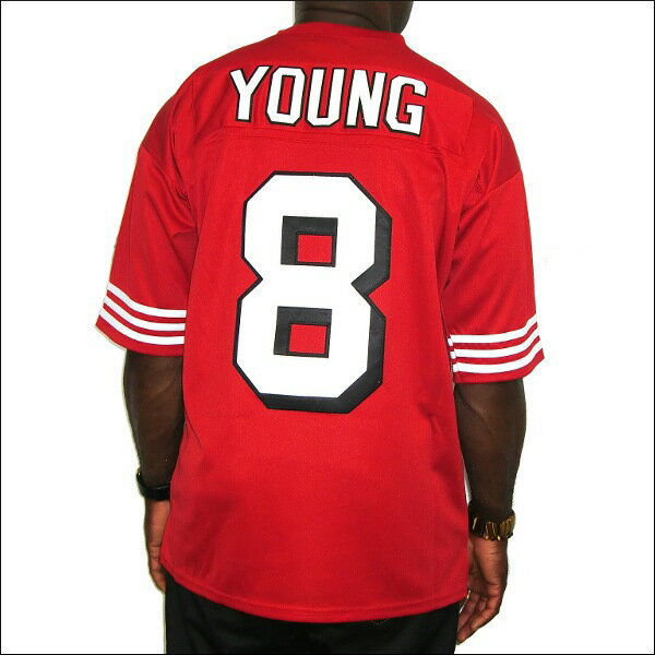 【全2色】SAN FRANCISCO 49ERS replica フットボールシャツ/nfl グッズ #8【STEVE YOUNG】