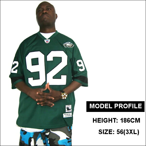 [全2色]PHILADELPHIA EAGLES replica フットボールシャツ/nfl グッズ #92【REGGIE WHITE】 3