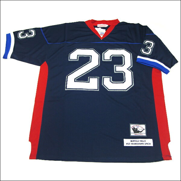 BUFFALO BILLS(バファロビルス) replica フットボールシャツ #23【MARSHAWN LYNCH】フットボールジャージ　ゲームシャツ 大きいサイズメンズ　メンズ大きいTシャツ　ヒップホップ衣装　ダンス　衣装　ジャージ