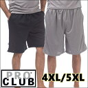 【全2色】【即納】 PRO CLUB (プロクラブ) COMFORT(コンフォート)あす楽 メッシュパンツ バスケーパンツ 大きいサイズ ジムウエア バスケットボール練習 PROCLUB Mesh Short Pantsメッシュショート パンツ大きいメッシュ 4L 5L 6L 7L