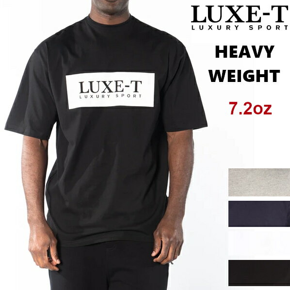 LUXE-T GRAPHIC LOGO T-Shirt 7.2oz　(ラグジーT)ボックスロゴ 7.2オンスヘビーウェイト 【3XL〜5XL】M〜2XLもございます Box Logo 半袖無地/プレーン ショートTシャツ(S/S TEE)大きいサイズメンズ　ストリート　ヒップホップインナー M L LL 2L 3L 4L 5L
