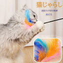 【pet554】色ランダム 2点セット 猫じゃらし 噛みつき防止 羽根 鈴付き 運動不足対策 猫 おもちゃ ストレス解消 知育玩具