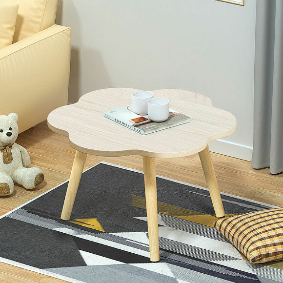 【table006】フラワー型 ローテーブル リビングテーブル センターテーブル シンプル カフェ風 ホワイト 北欧 韓国風 シンプルインテリア ポイント5倍 [2]