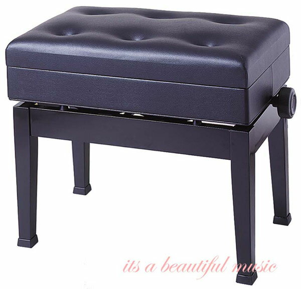 【its】便利な楽譜・小物収納タイプのピアノ椅子 イトマサAX（黒色）