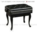 【its】New!! ピアニストに選ばれる日本製コンサートタイプピアノ椅子 甲南 KONAN MKC-601(黒・チッペンデール猫脚/名陽木工製)