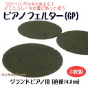 【おすすめポイント】 ●プラスチック製インシュレーターや木製インシュレーターの裏側に貼って使うフェルトパッドです。300kg〜400kgもあるグランドピアノの重量を支えている3つのキャスター受け皿（インシュレーター）からフローリングを守ります。 ●全面両面テープ貼りですので剥離紙をはがして貼るだけです。 ●アップライトピアノ用は別途出品しております。 【商品情報】 ◆商品名 ピアノフェルターGP用 ◆商品の状態 新品（3枚セット＝グランドピアノ1台分） ◆商品規格 色：黒 ◆主な仕様 サイズ：直径14．8cm ◆その他 ※通常1〜5営業日にて出荷可能ですが、メーカー生産状況により納期が変動しますので、特にお急ぎの場合は事前にご確認のうえご注文下さい。