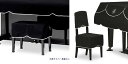 【its】ピアノ椅子カバー(ベンチ椅子用) 吉澤CS-440BK「ニット系のシンプルスタイル」【幅50~70cm未満ぴったりサイズ】(2)