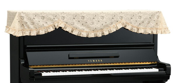 【its】アップライトピアノカバー（トップカバー） 吉澤L-834FB「定番のベージュの花柄が、お部屋にフィット」【フリーサイズ】