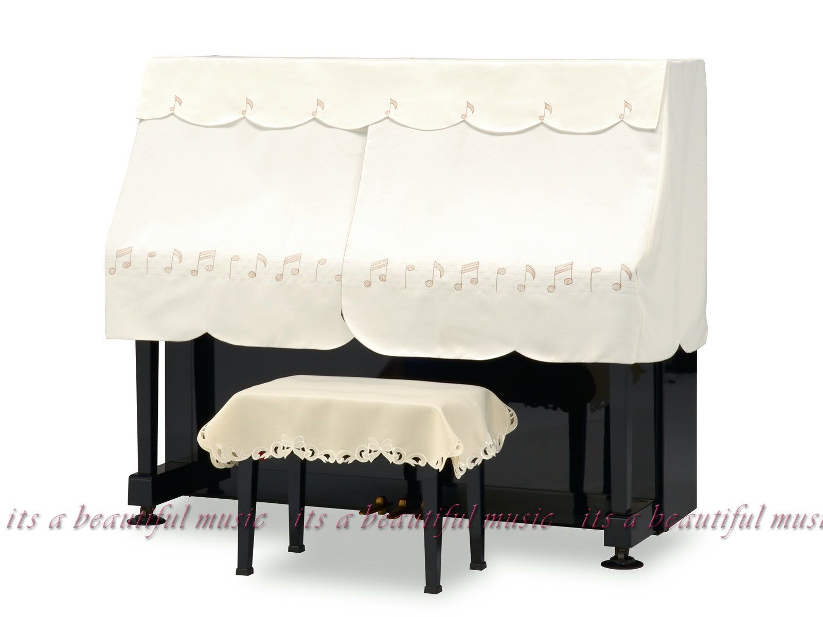【its】ピアノ椅子カバー（ベンチ椅子用） 吉澤CB-2L「PC-760MWハーフカバーに見合うデザイン」【汎用フリーサイズ】
