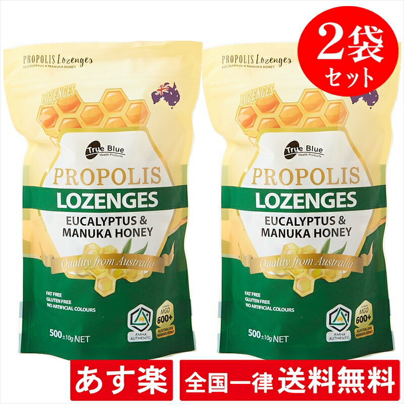 【2袋セット】プロポリスキャンディー プロポリス ＆ マヌカハニー のど飴 TRUE BLUE（500g×2袋）マヌカハニーキャンディー MGO 600+ はちみつ ハチミツ プロポリスのど飴【あす楽】【送料無料】のサムネイル