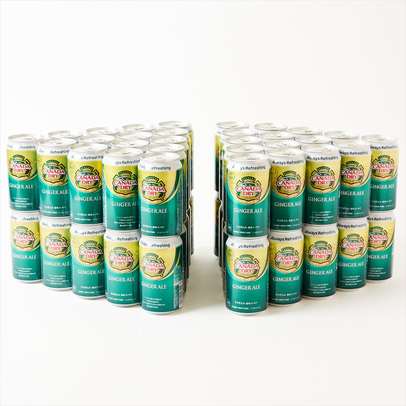 【60缶】カナダドライ ジンジャーエール 350ml 大容量 缶 コカ コーラ 炭酸 ジュース【送料無料】