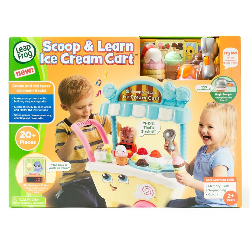 【送料無料】2019モデル LEAP FROG アイスクリームカート リープフロッグ プレゼント お店屋さんごっこ おやつ お菓子 食べ物 女性 誕生日 女の子 【クリスマス】リープフロッグ アイスクリームカート アイス おもちゃ　おままごと かわいい おしゃれ