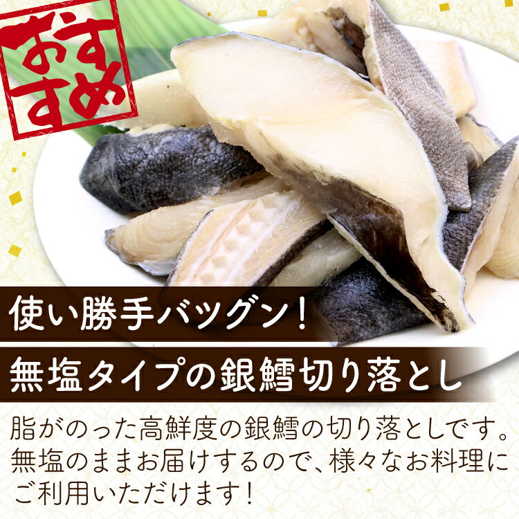 【在庫処分！賞味期限2026年2/16まで】訳あり アメリカ産 銀鱈切り落とし 250g 1パック 無塩 銀鱈 銀だら 銀たら 銀ダラ 銀タラ 切り落とし アウトレット