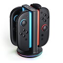 SUPCASE Nintendo Switch 2アクセサリ Joy Con用充電器 チャージングドック 2方向充電対応 9種類のライトモード Switch 2 Joy Conに対応したマグネット式コントローラー