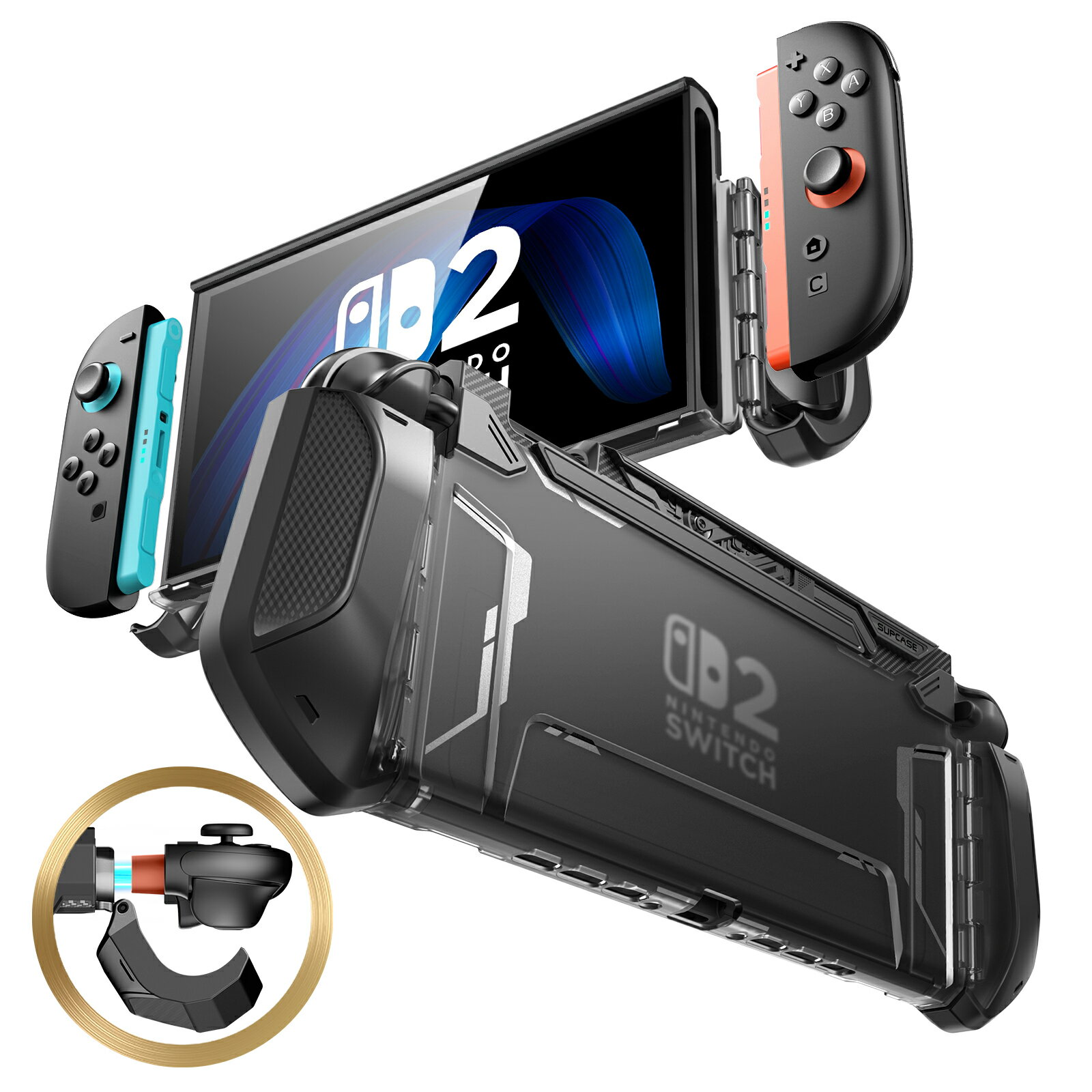 【正規品】SUPCASE Nintendo Switch 2 2025用 カバー ニンテンドースイッチ ケース TPU+PC製 全面保護 傷防止 指紋防止 衝撃吸収 Nintendo Switch 2 ドックセットとJoy-Con兼用 取り外し簡単 [Blade シリーズ]