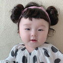 【送料無料】ヘアバンド ベビー 赤ちゃん おだんご 用 エクステ リボン おもしろい ストレッチ 新生児 誕生日 男の子 女の子 ヘアアクセ 衣装 フォト ベビーフォト ベビーヘアバンド 韓国 出産祝い ギフト 2