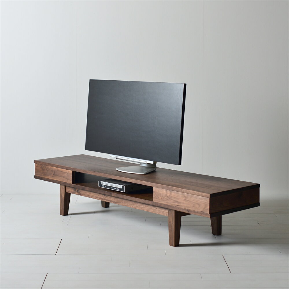 【送料無料/日本製/無垢材】 NO.1 TV Board 150cm テレビボード ウォールナット材 テレビ台 TV台 無垢 ロースタイル 北欧 30インチ 40インチ 大川家具 完成品