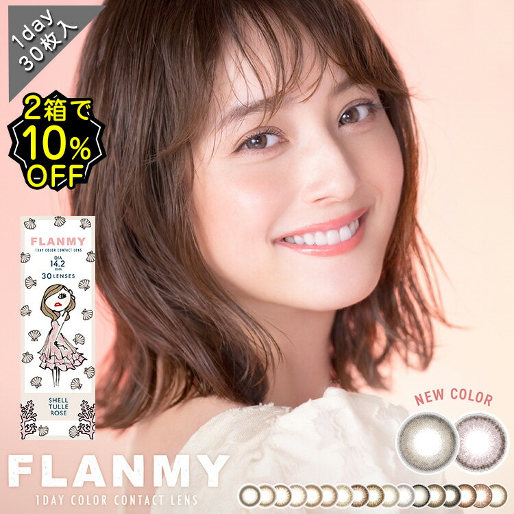 【2箱で10 OFFクーポン】カラコン ワンデー 度あり 佐々木希 フランミー flanmy UV DIA14.5mm DIA14.2mm BC8.6 1箱30枚入り グレーベージュ ブラウン ブラック 高度数 ハイパワー 大人可愛い 自然 ナチュ盛り 綺麗 ブラウン ブラック