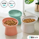 猫 犬 イヌ 餌入れ エサ入れ 2個セット ごはん 食器 皿 食洗器 電子レンジ 陶器 ペット フード 高い 斜め フードボウル おしゃれ 餌 えさ エサ ペットボウル 食べやすい