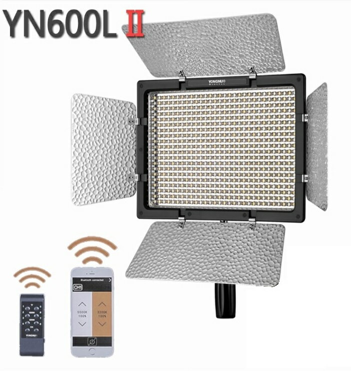 5500k AC電源アダプター付き！！ Yongnuo 600 LED スタジオ ビデオライト 　600球のLEDを搭載 カメラ&ビデオカメラ用 Yongnuo製　YN-600II