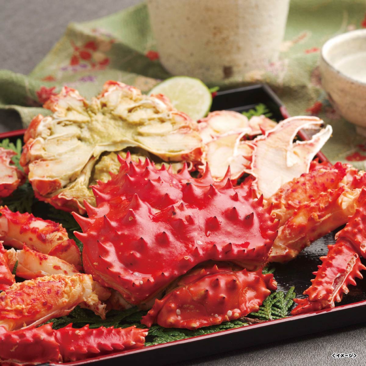 【お歳暮・冬ギフト】北海道産ゆで花咲がにカット2尾　430265【出荷期間:11月20日-12月25日】