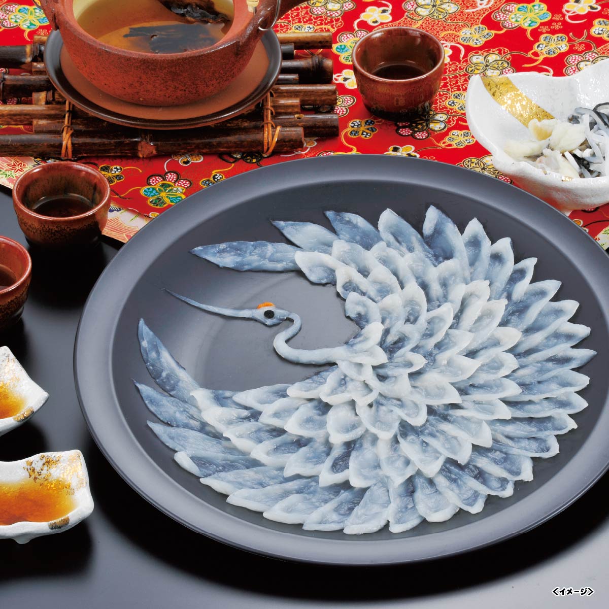 【お歳暮・冬ギフト】とらふく刺身 慶祝鶴　鶴90