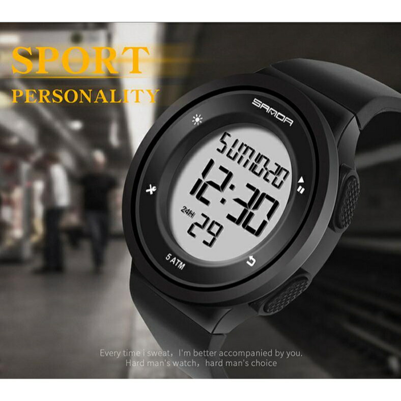 【箱無しクリックポスト発送で送料無料】デジタル腕時計 メンズ腕時計 レディース腕時計 SANDA デジタル 男女兼用 防水 50M 軽量 カジュアル アラーム機...