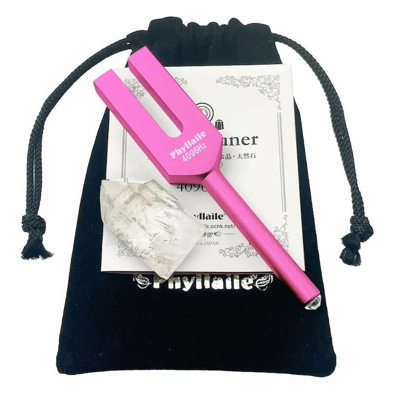 Phyllaile(フィレール) クリスタルチューナー音叉 4096HZ ローズ 愛と美 ...