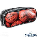 SPALDING プリントペンケース オレンジ 筆箱 筆入れ