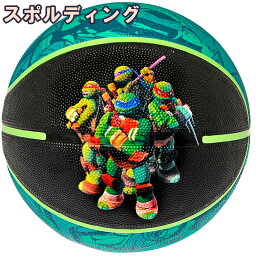 グラフィック ミニバス バスケットボール 5号 タートルズ TMNT ロゴ バスケ 84-816J 小学校 子ども用 ゴム 外用ラバー TURTLES スポルディング 23AS 正規品