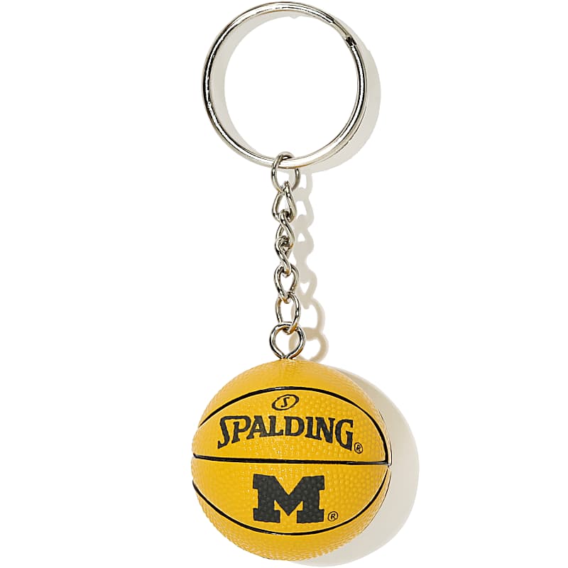 キーチェーン ミシガン イエロー バスケットボールグッズ 11-009MI 3.8cm スポルディング 25SS 正規品
