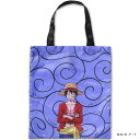 パッカブルトートバッグ ONE PIECE ゴムゴムの実 パープル ルフィ 50-026PG 37×42cm 折りたたみ バスケットボールバッグ ワンピース ス...