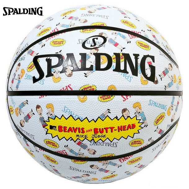 スポルディング バスケットボール 7号 ビーバス アンド バットヘッド MTV ホワイト バスケ 84-068J ゴム 外用ラバー SPALDING 正規品